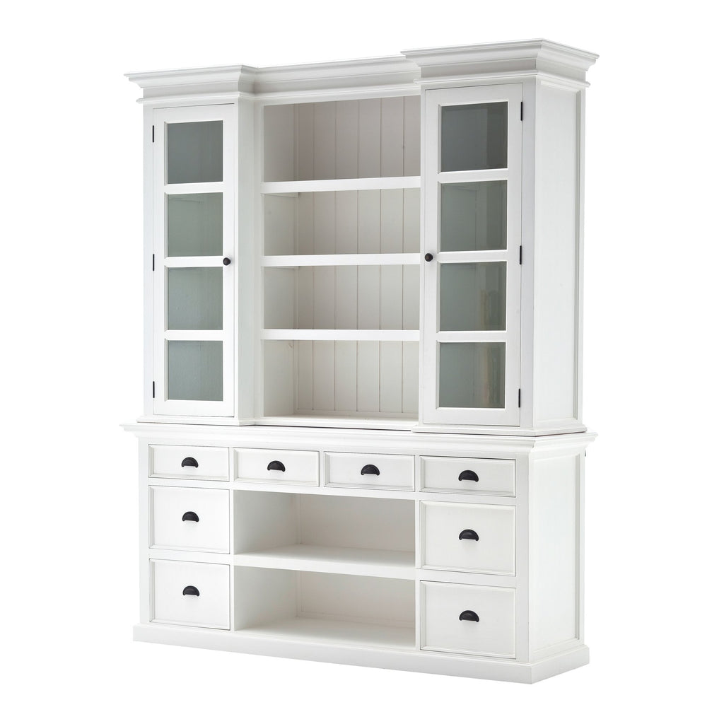 NovaSolo Halifax Library Hutch with Basket Set, Classic White – view 4
