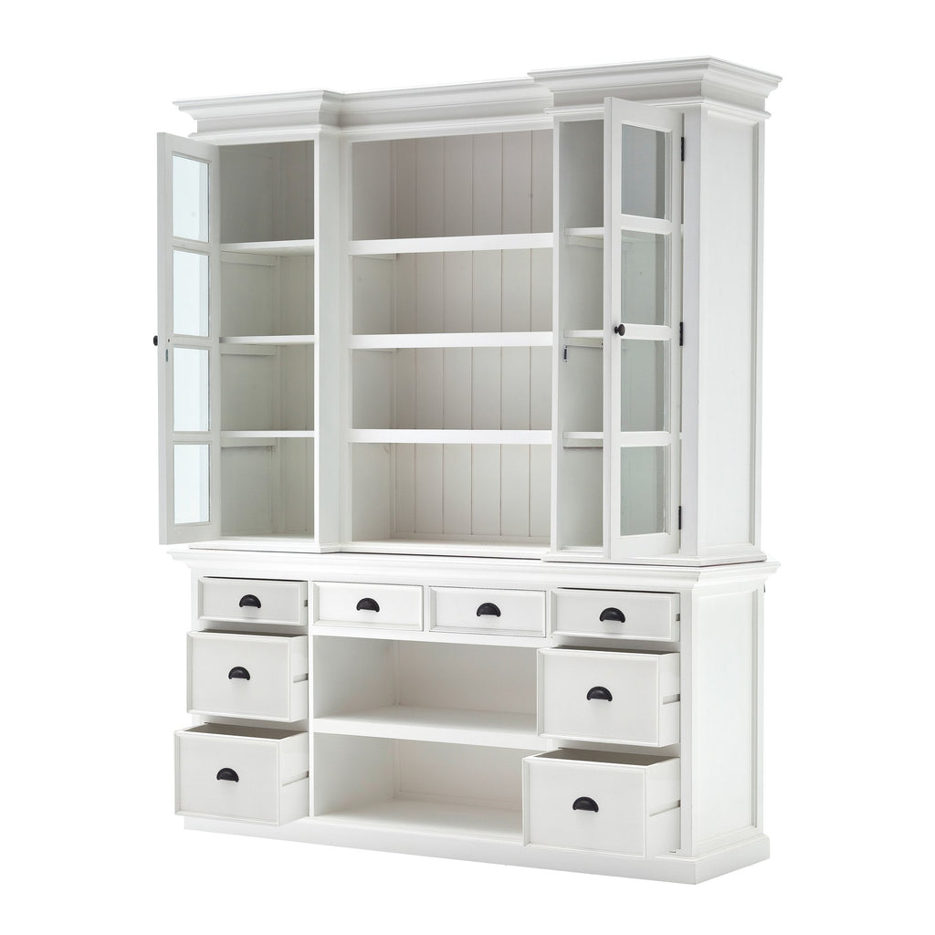 NovaSolo Halifax Library Hutch with Basket Set, Classic White – view 6