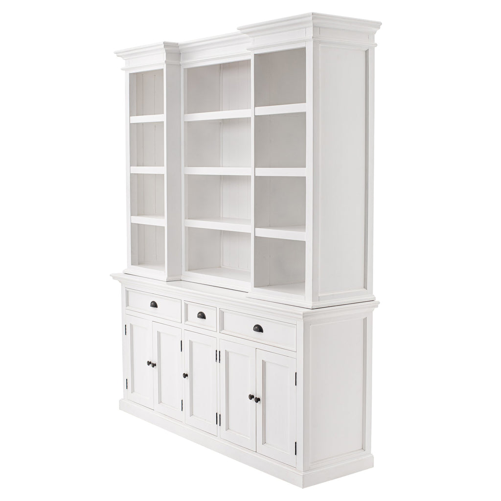 NovaSolo Halifax Hutch Cabinet with 5 Doors 3 Drawers, Classic White – view 2