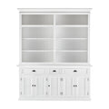 NovaSolo Halifax Hutch Bookcase 5 Doors 3 Drawers, Classic White