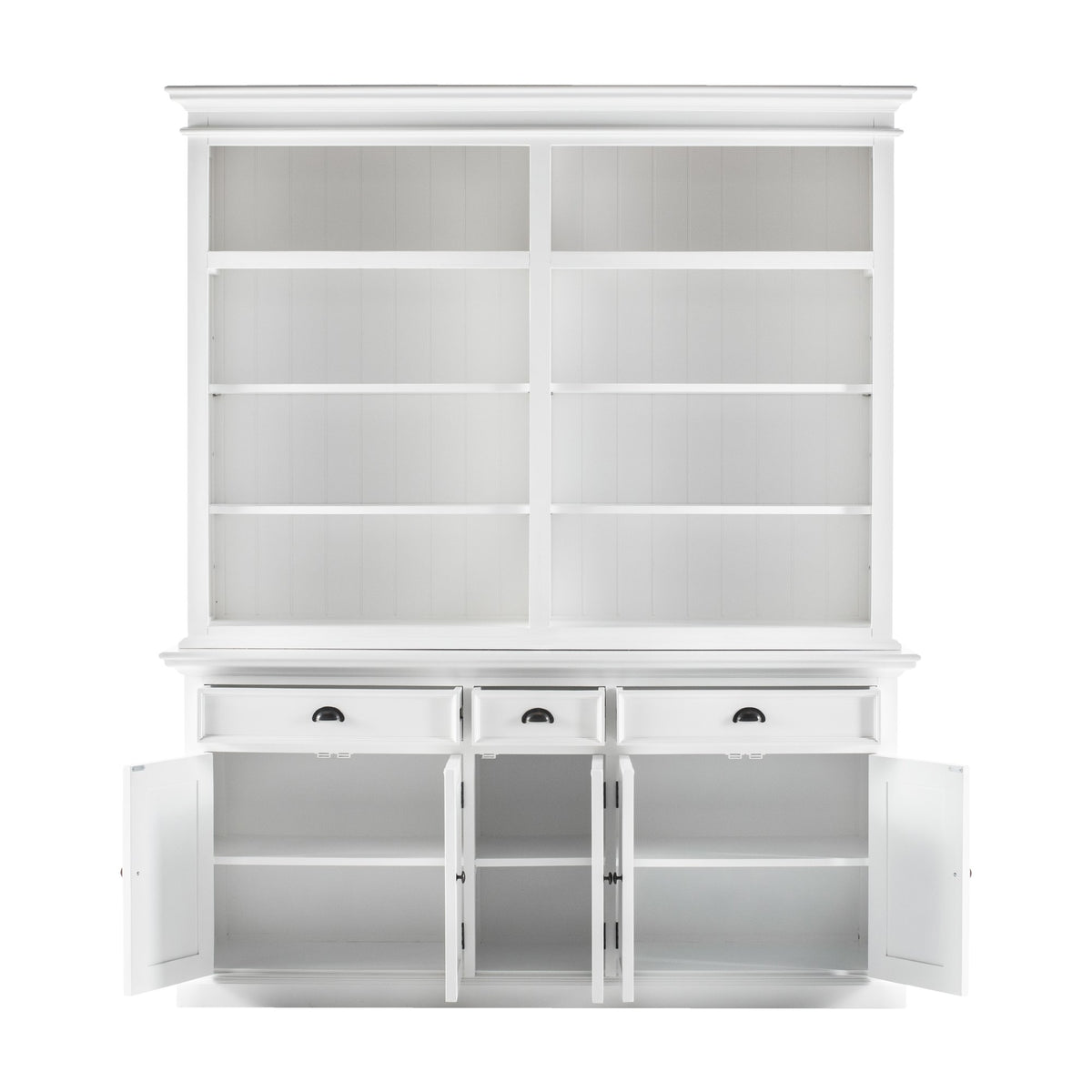 NovaSolo Halifax Hutch Bookcase 5 Doors 3 Drawers, Classic White – view 2