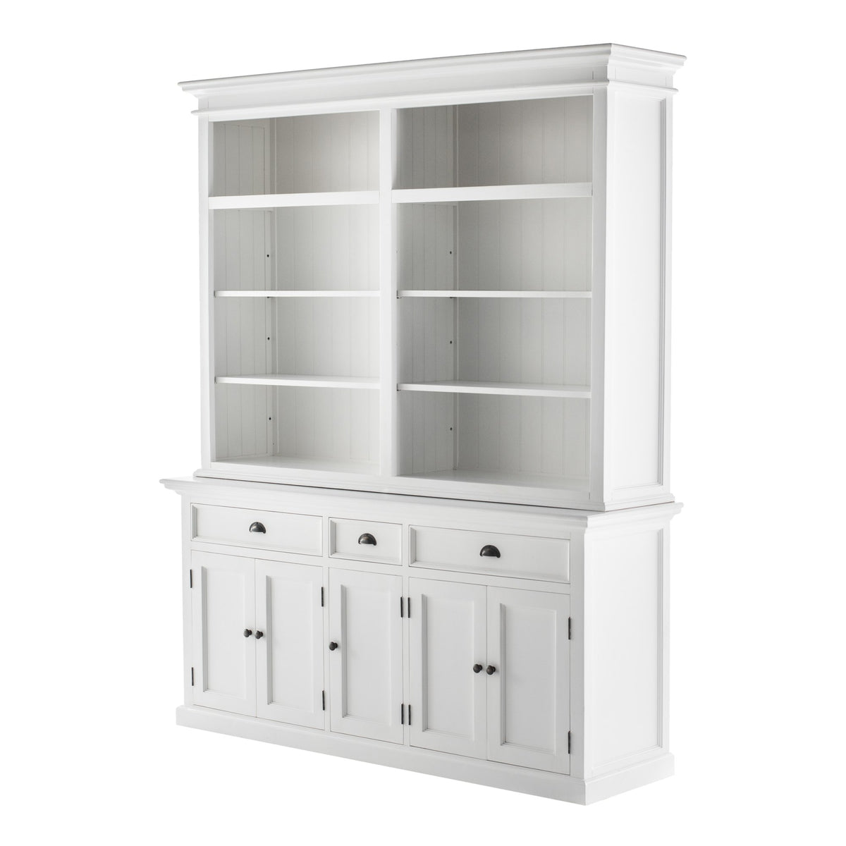 NovaSolo Halifax Hutch Bookcase 5 Doors 3 Drawers, Classic White – view 3