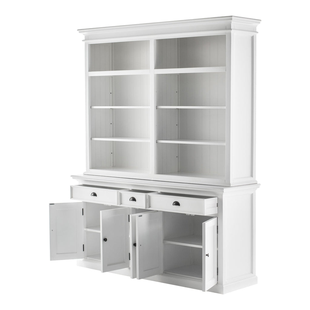 NovaSolo Halifax Hutch Bookcase 5 Doors 3 Drawers, Classic White – view 4