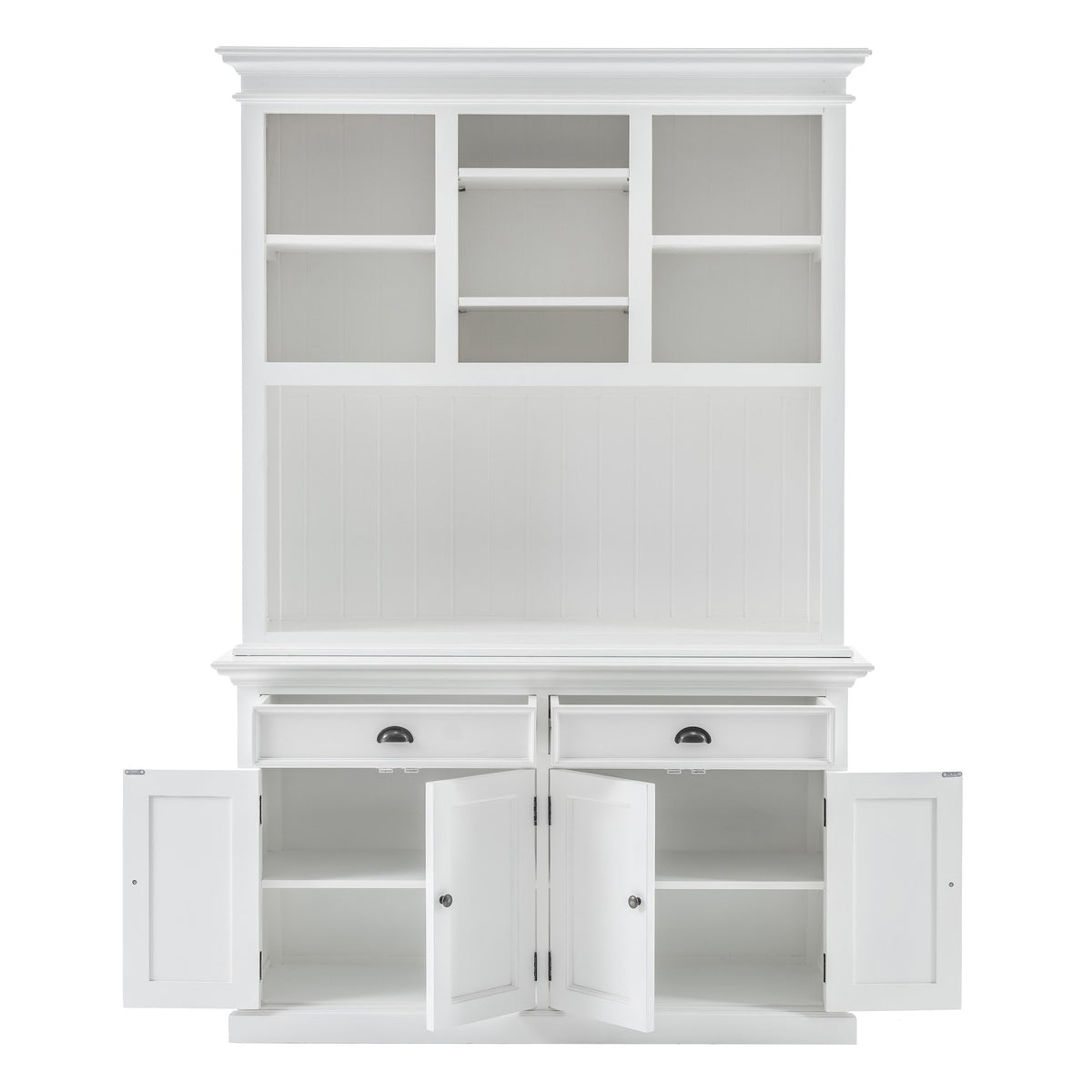 NovaSolo Halifax Buffet Hutch Unit with 2 Adjustable Shelves, Classic White – view 2