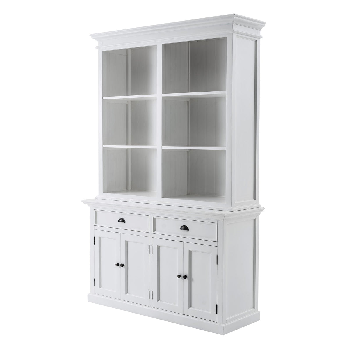 NovaSolo Halifax Buffet Hutch Unit with 6 Shelves, Classic White – view 3