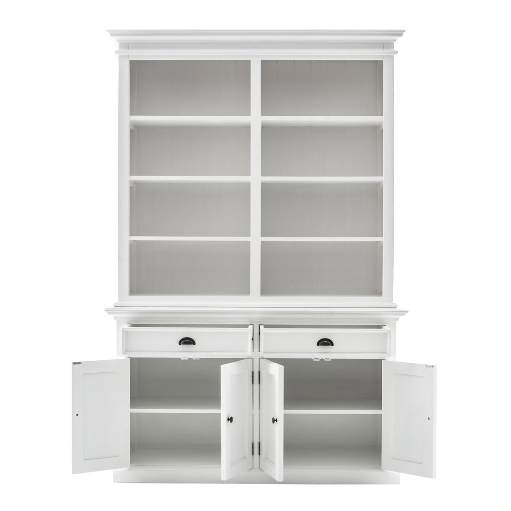 NovaSolo Halifax Buffet Hutch Unit with 8 Shelves, Classic White – view 2