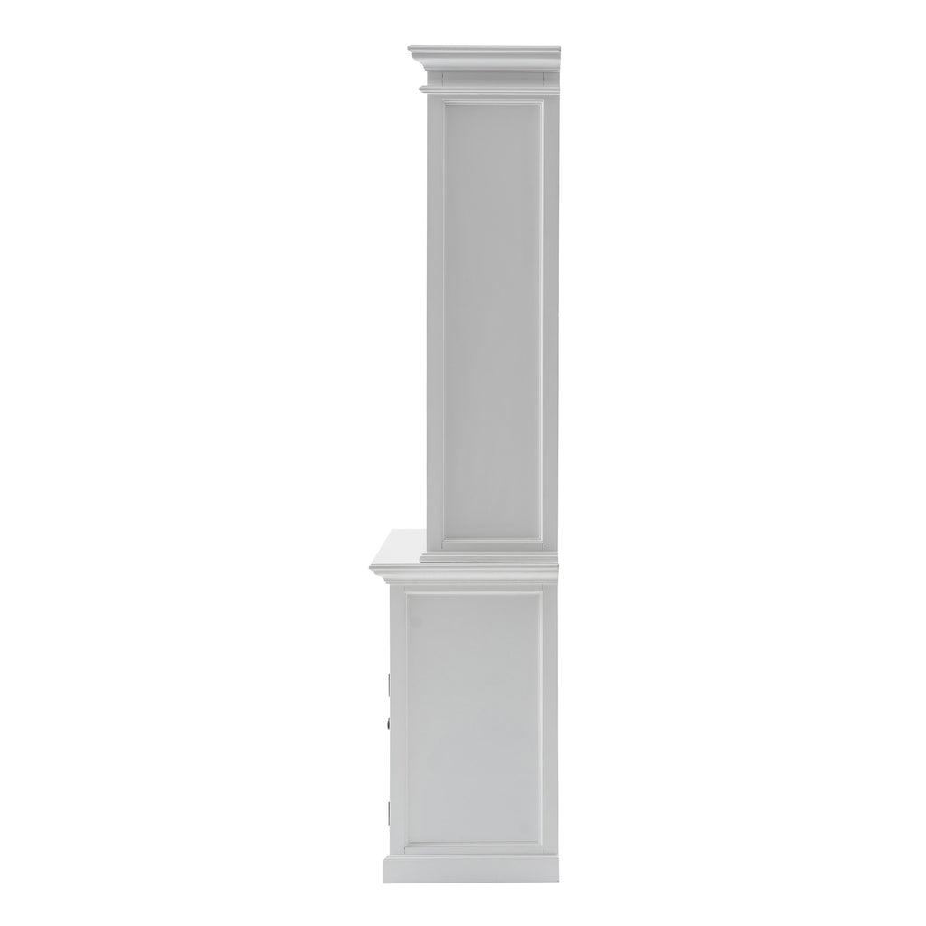 NovaSolo Halifax Buffet Hutch Unit with 8 Shelves, Classic White – view 4