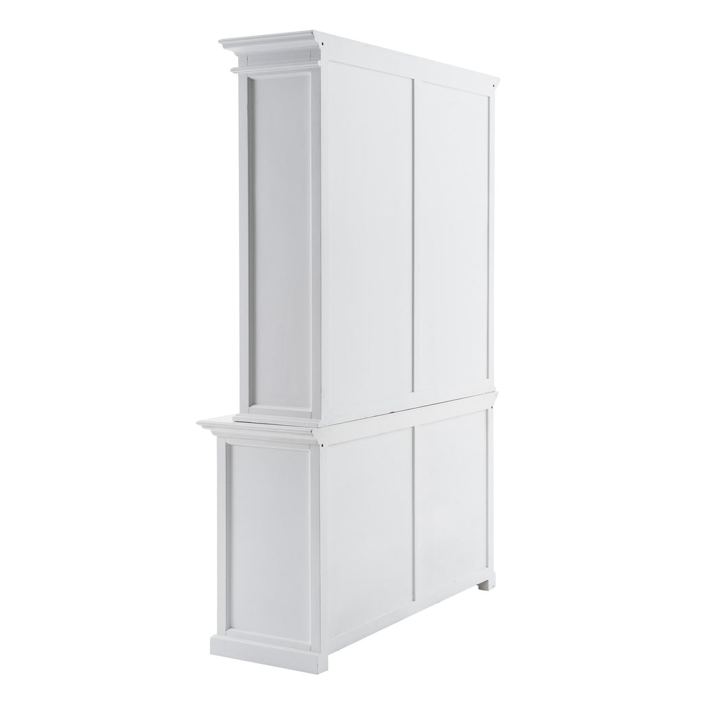 NovaSolo Halifax Buffet Hutch Unit with 8 Shelves, Classic White – view 5