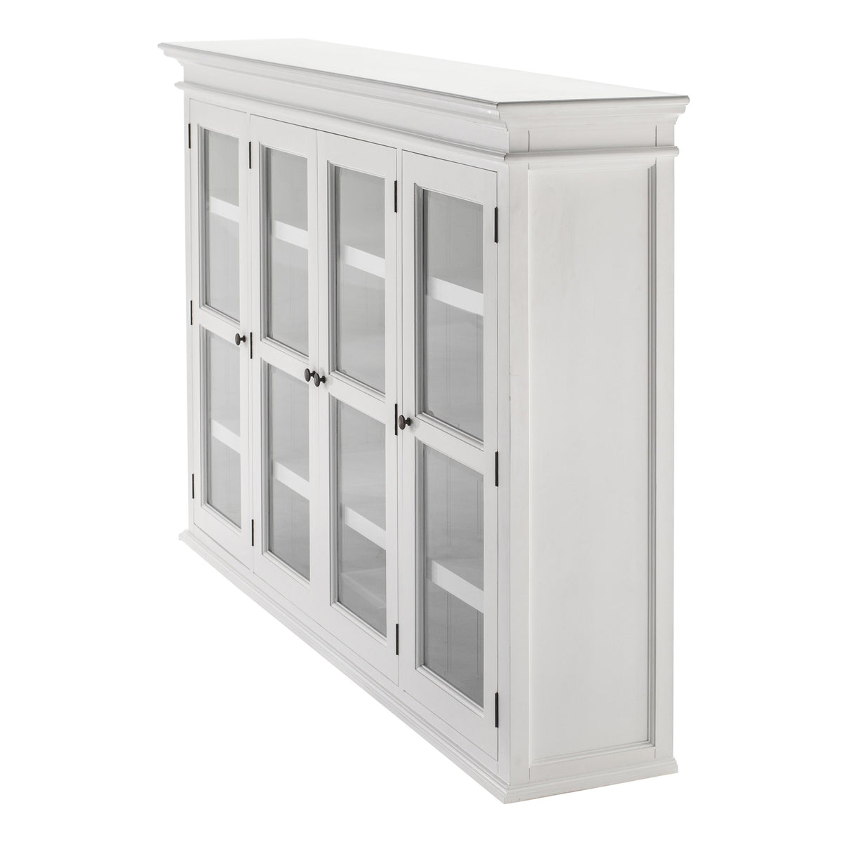 NovaSolo Halifax Buffet Hutch Unit with 4 Glass Doors, Classic White – view 10