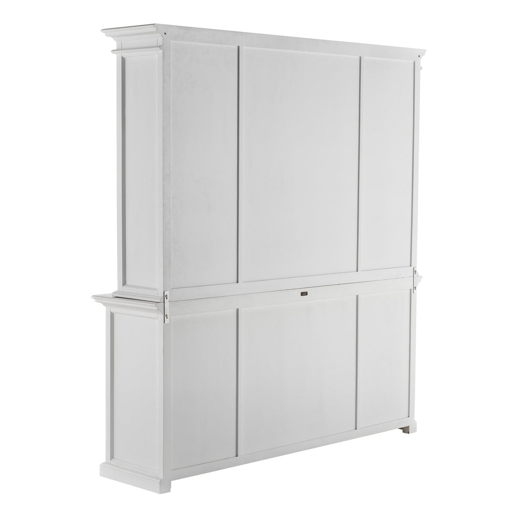 NovaSolo Halifax Buffet Hutch Unit with 4 Glass Doors, Classic White – view 6