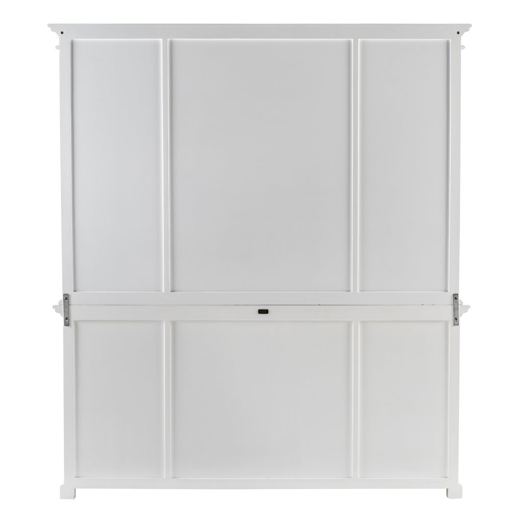 NovaSolo Halifax Buffet Hutch Unit with 4 Glass Doors, Classic White – view 7