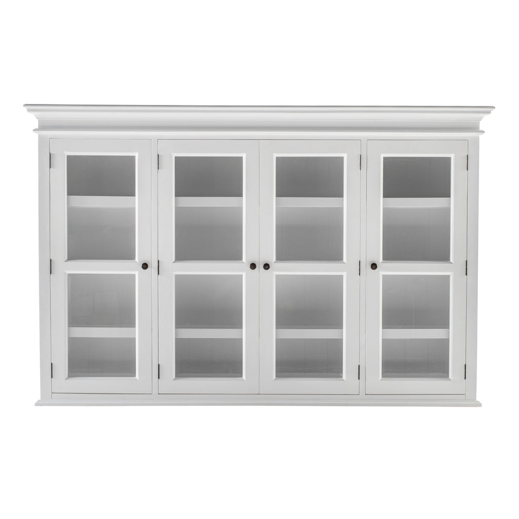 NovaSolo Halifax Buffet Hutch Unit with 4 Glass Doors, Classic White – view 8