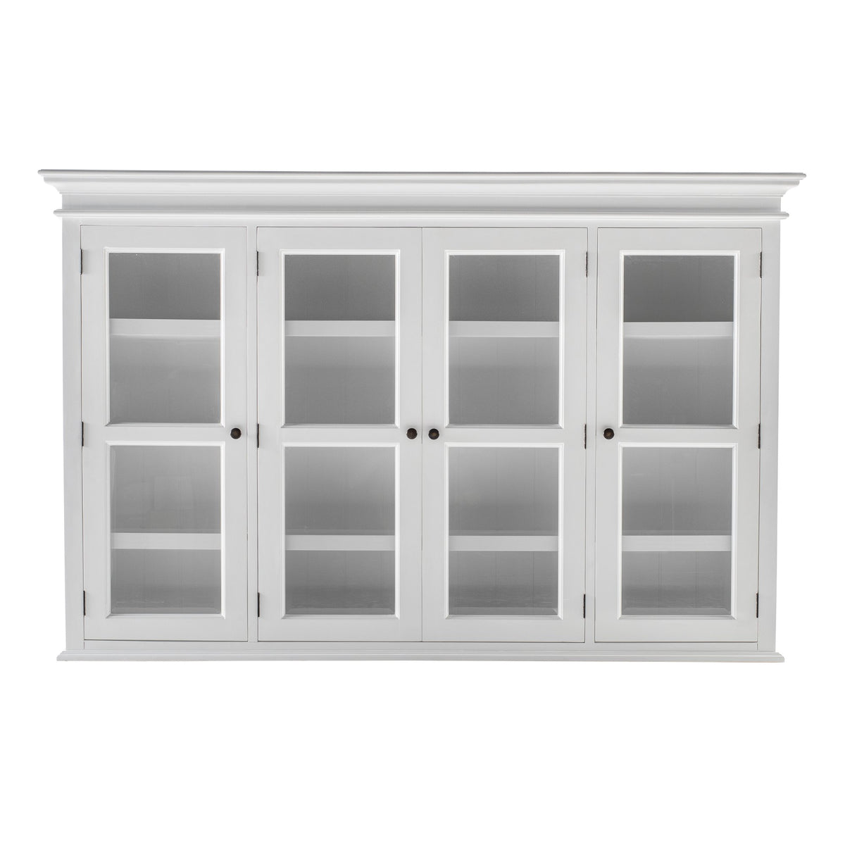 NovaSolo Halifax Buffet Hutch Unit with 4 Glass Doors, Classic White – view 8
