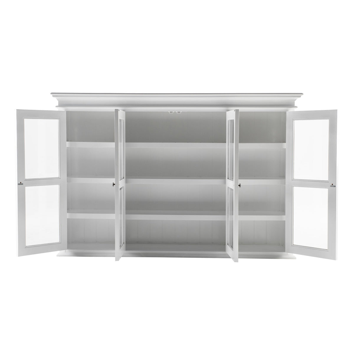NovaSolo Halifax Buffet Hutch Unit with 4 Glass Doors, Classic White – view 9