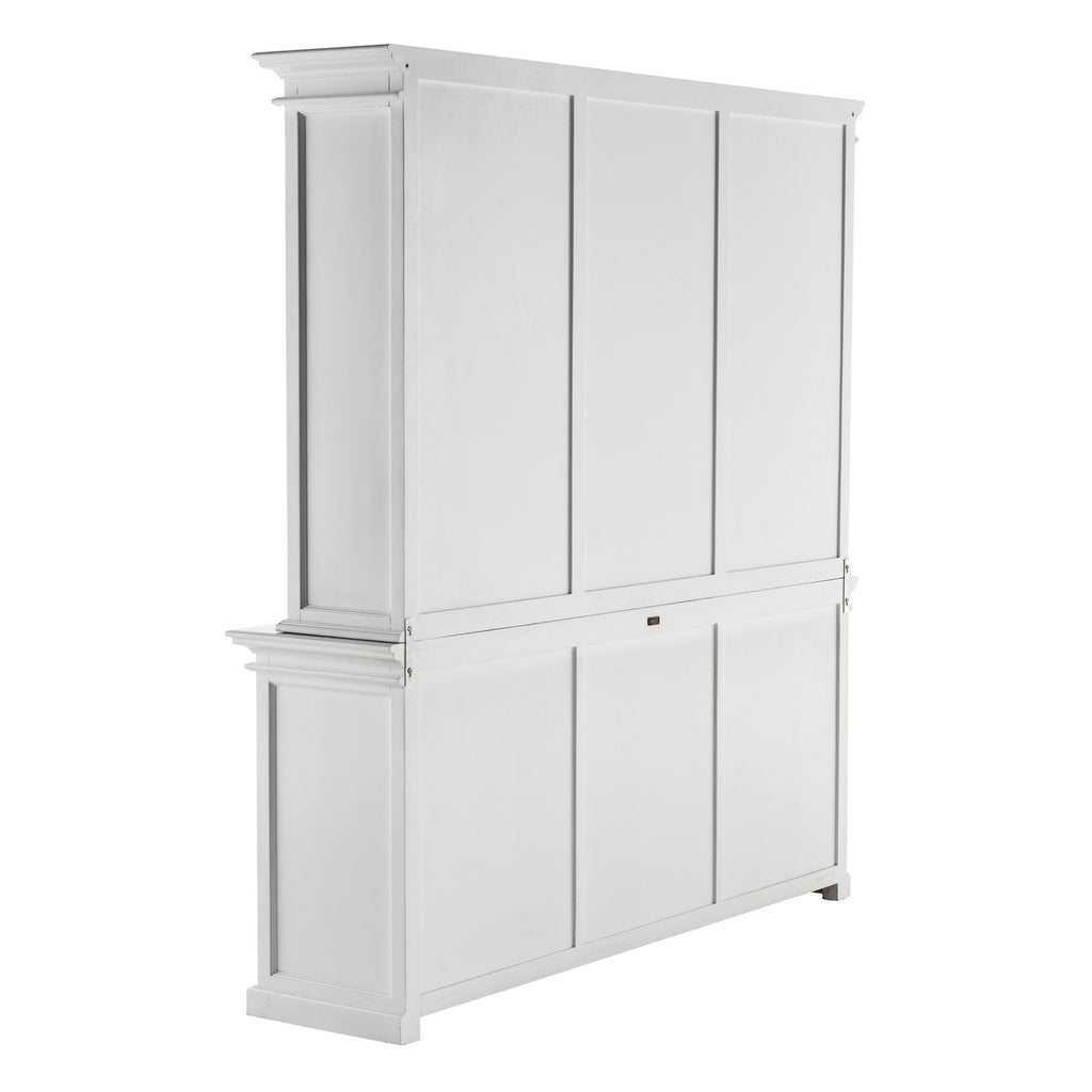NovaSolo Halifax Hutch Unit with 6 Glass Doors, Classic White – view 6
