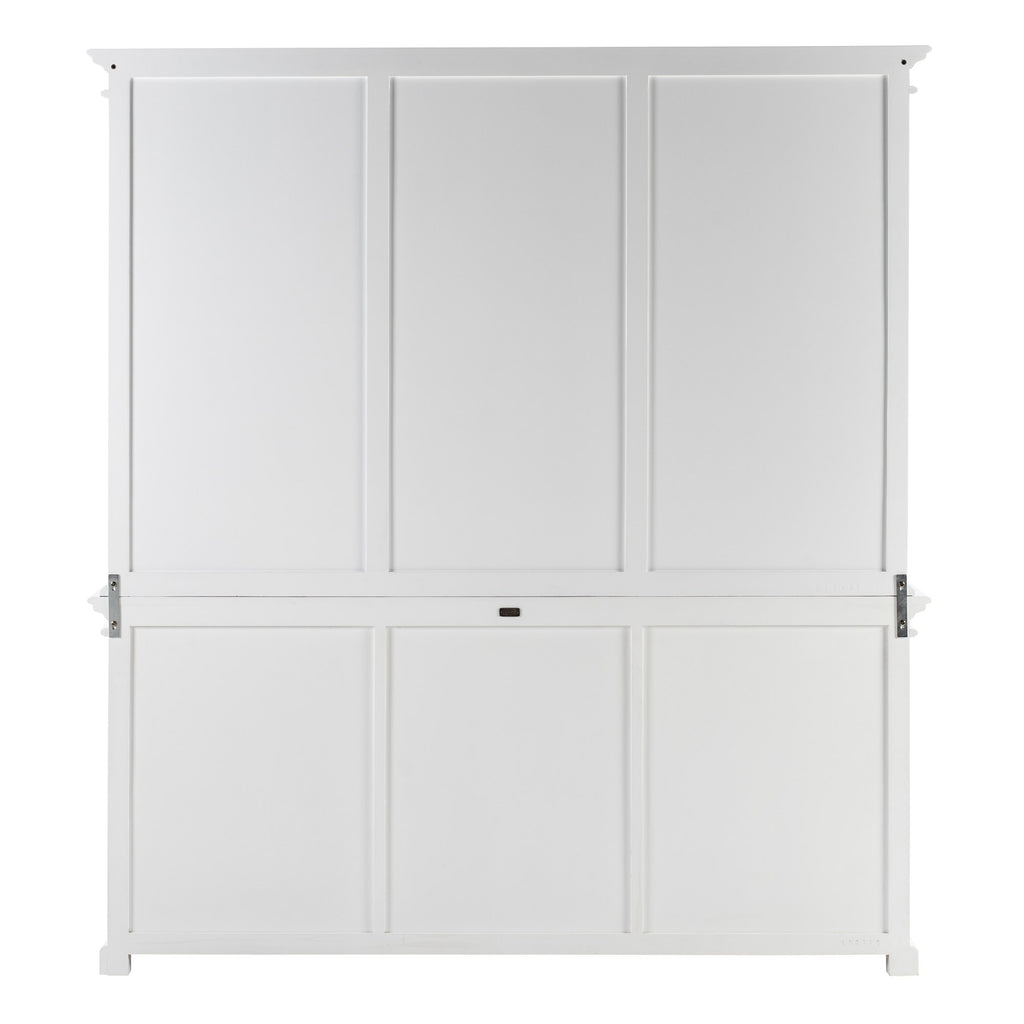 NovaSolo Halifax Hutch Unit with 6 Glass Doors, Classic White – view 7