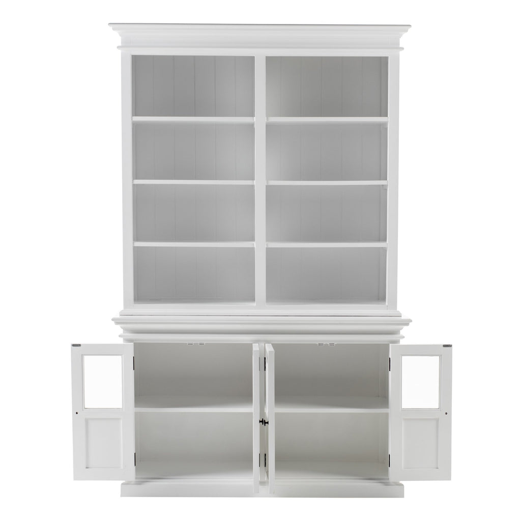 NovaSolo Halifax Hutch Unit with 4 Glass Doors, Classic White – view 2