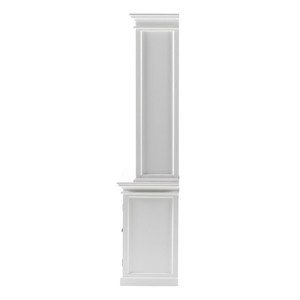 NovaSolo Halifax Hutch Unit with 4 Glass Doors, Classic White – view 5