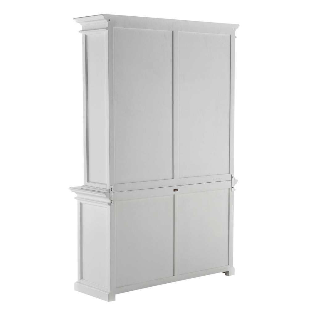 NovaSolo Halifax Hutch Unit with 4 Glass Doors, Classic White – view 6