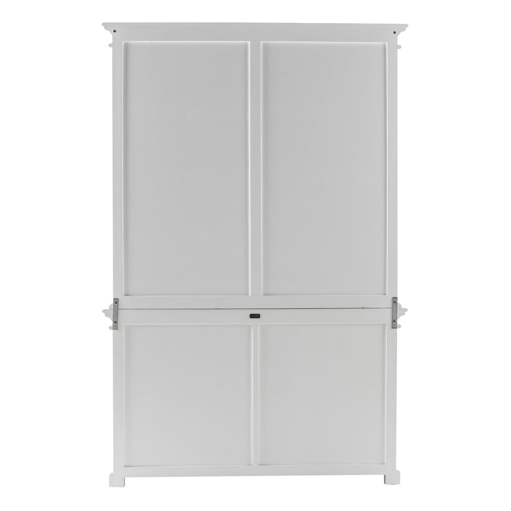 NovaSolo Halifax Hutch Unit with 4 Glass Doors, Classic White – view 7