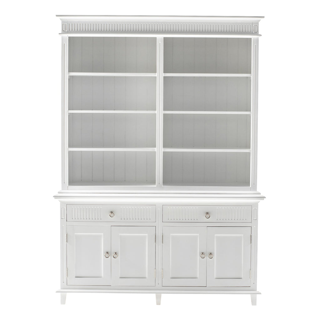NovaSolo Skansen Hutch Bookcase Unit, Classic White