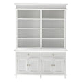 NovaSolo Skansen Hutch Bookcase Unit, Classic White
