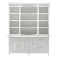 NovaSolo Skansen Hutch Cabinet with 5 Doors 3 Drawers, Classic White