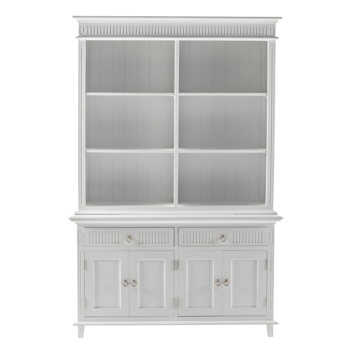 NovaSolo Skansen Hutch Unit with 6 Shelves, Classic White
