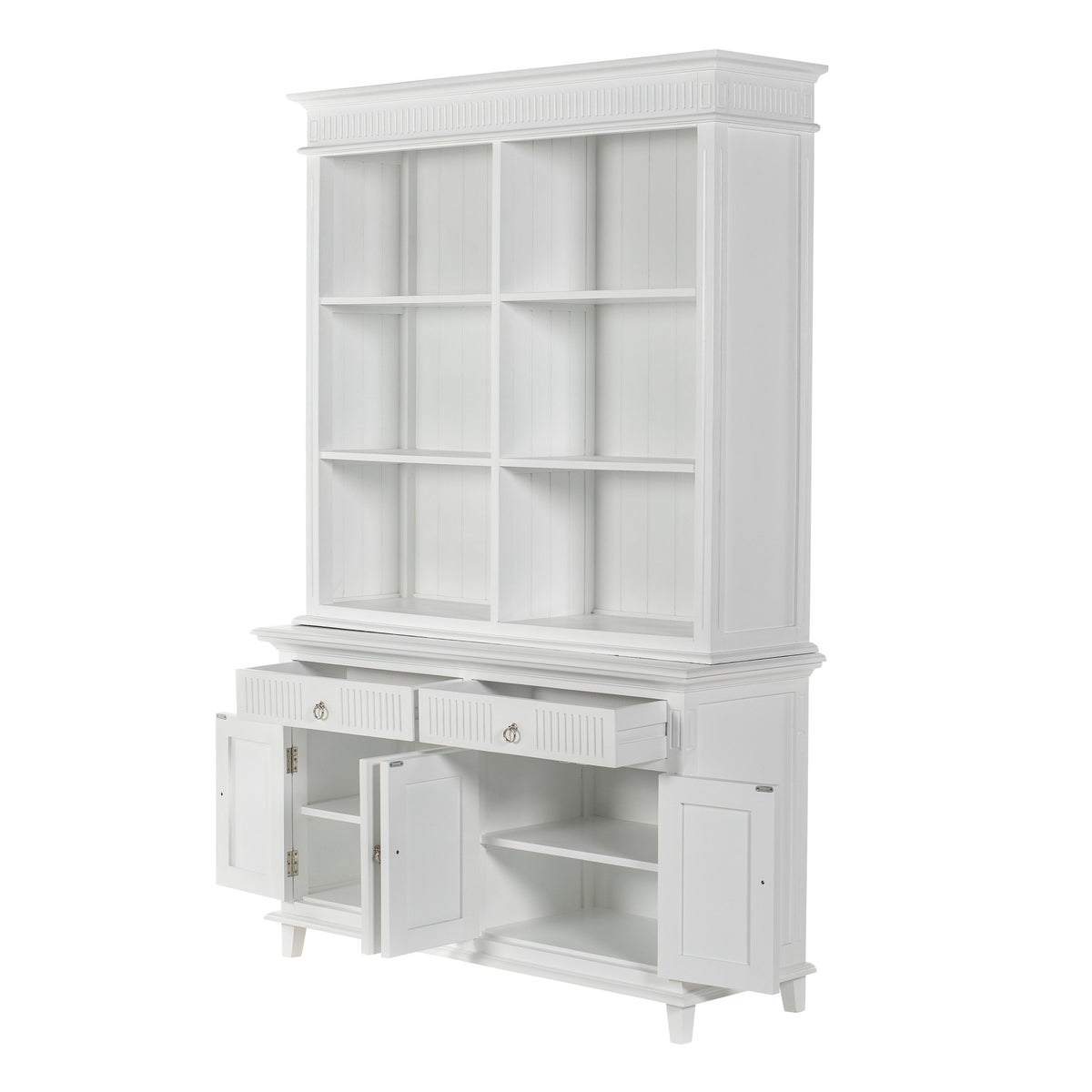NovaSolo Skansen Hutch Unit with 6 Shelves, Classic White – view 4