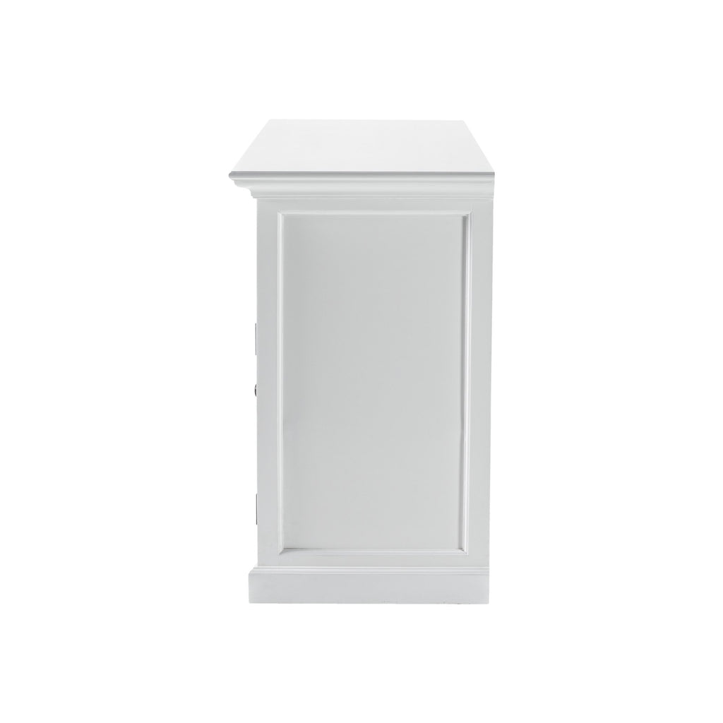 NovaSolo Halifax Classic Buffet with Glass Doors, Classic White – view 5