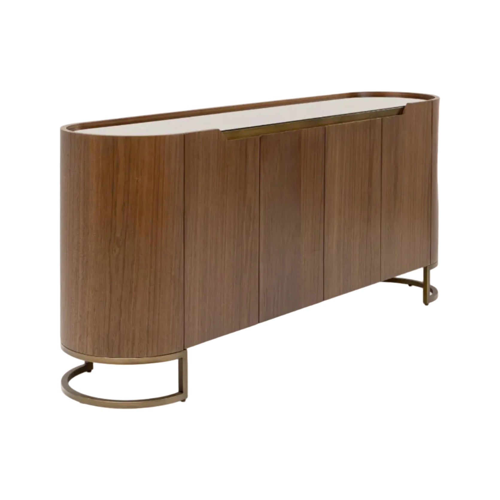 4-Door GIORGIO Walnut Veneer Sideboard — Kare Design