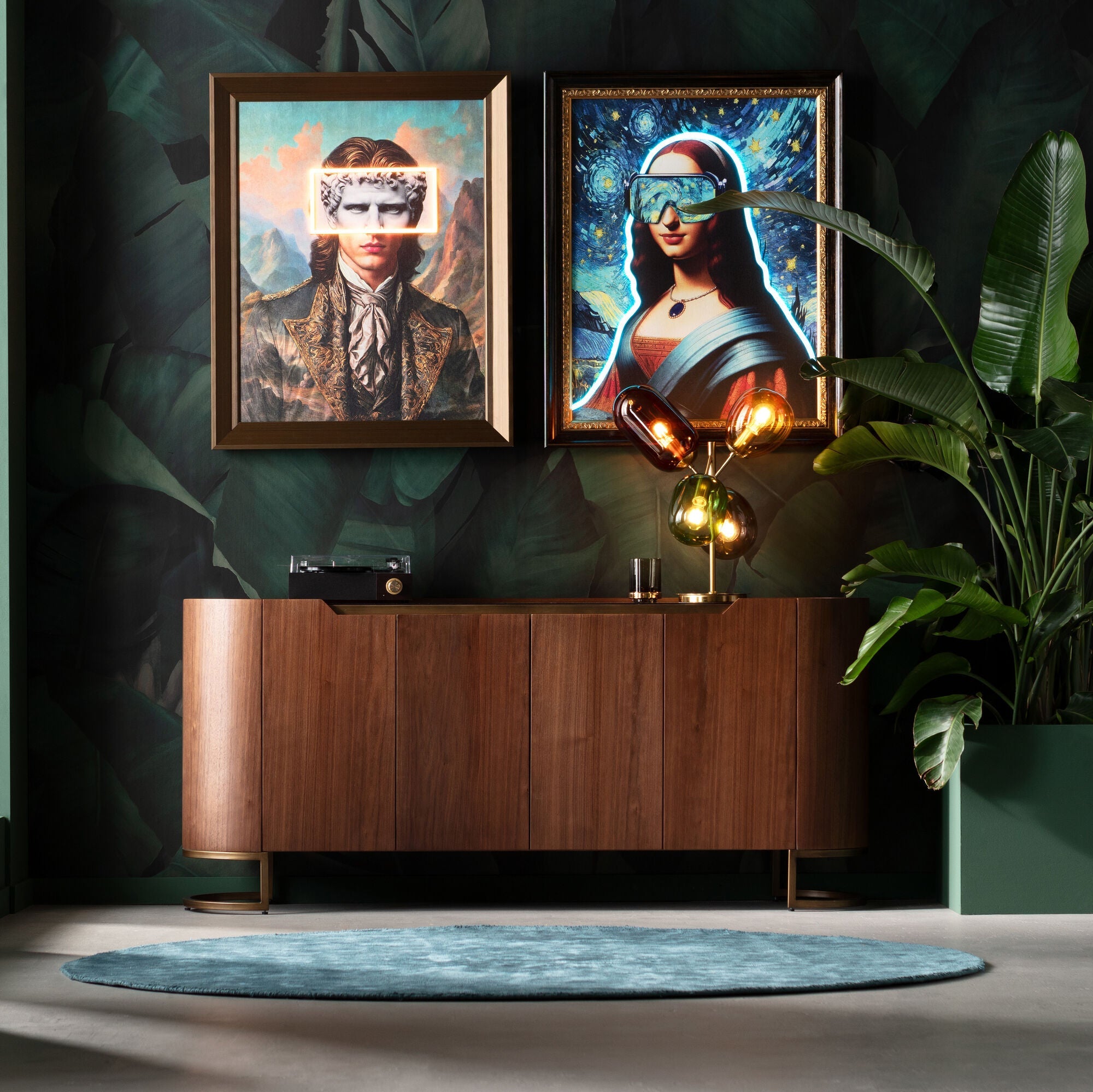 4-Door GIORGIO Walnut Veneer Sideboard — Kare Design