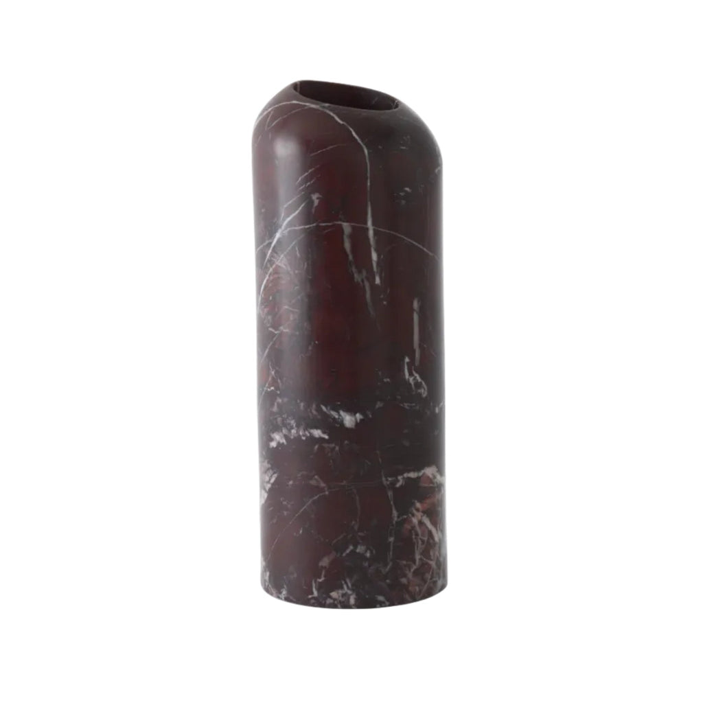 Boulder Vase in Burgundy Marble with Flamingo Design — Tom Dixon