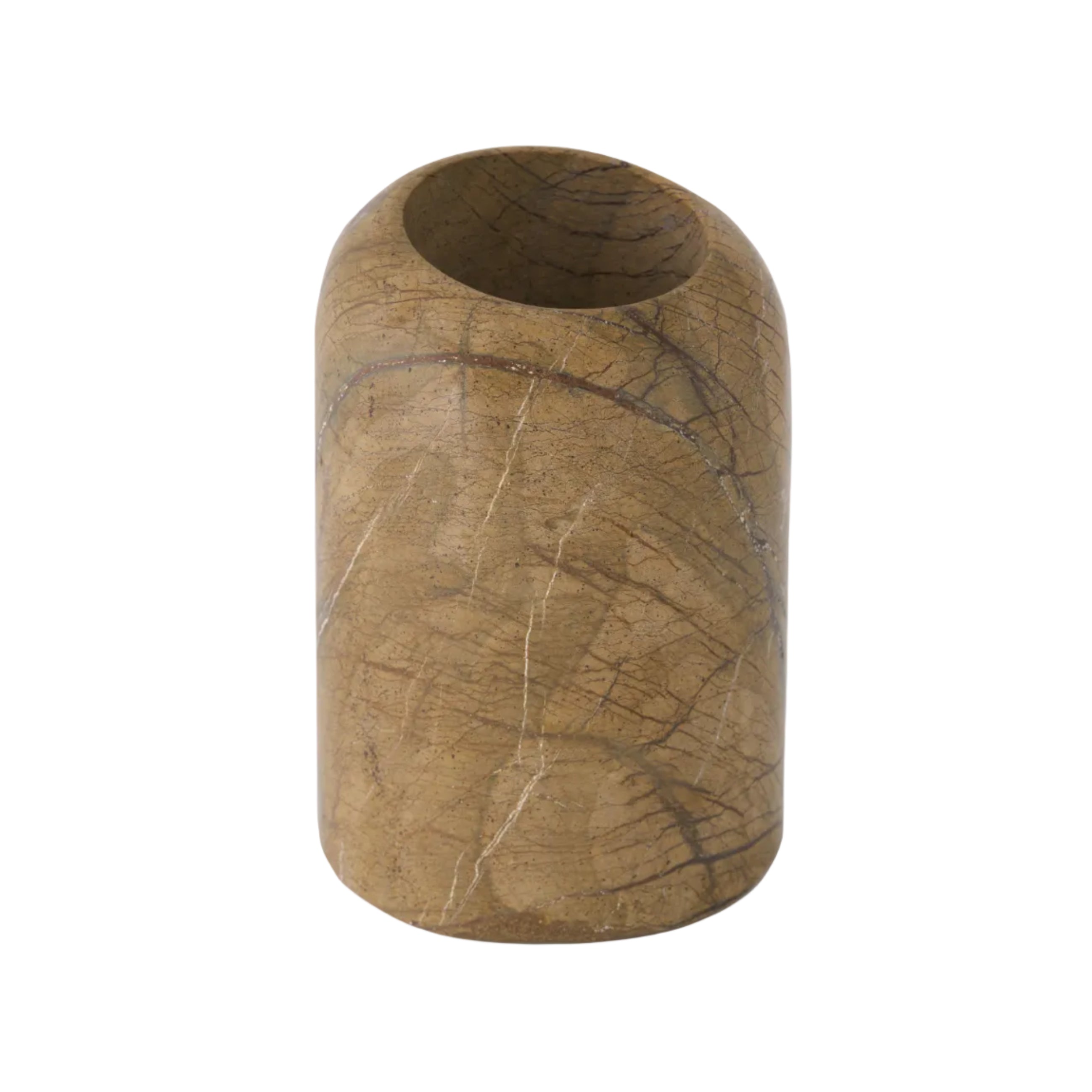 BOULDER Vase in Brown Marble Forest — Tom Dixon