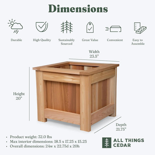 All Things Cedar 2-ft Box Planter – view 2