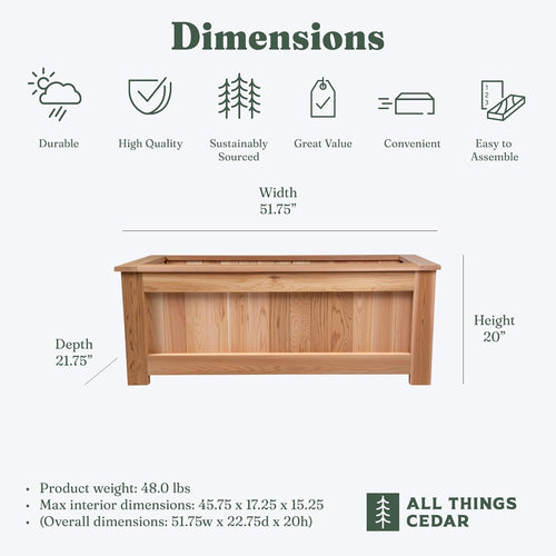 All Things Cedar 4-ft Box Planter – view 2