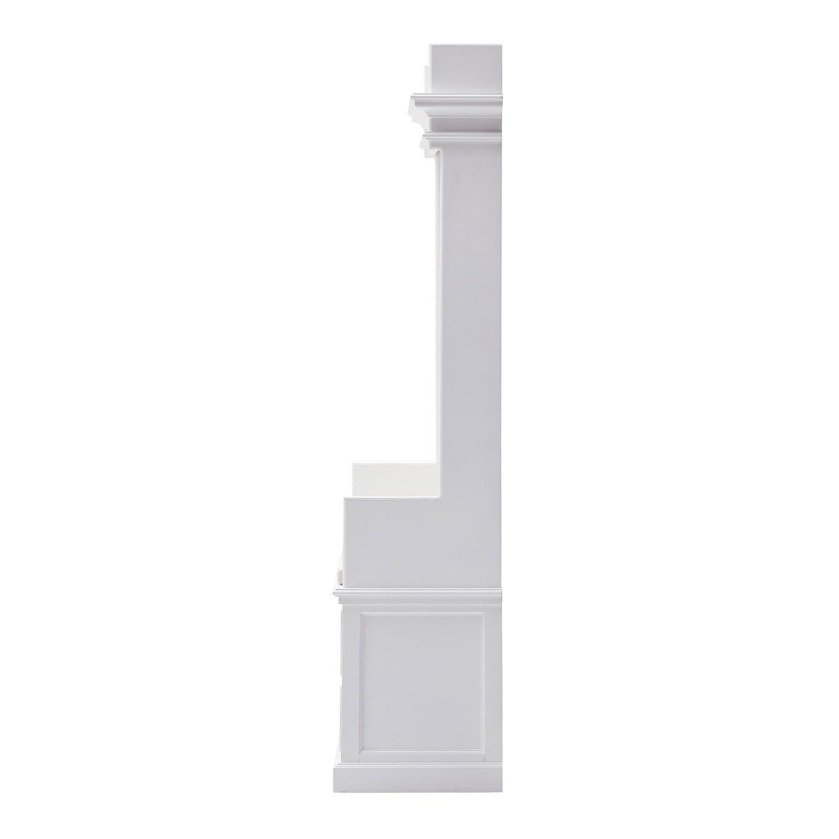 NovaSolo Halifax Entryway Coat Rack & Bench Unit Hall Tree, Classic White – view 4