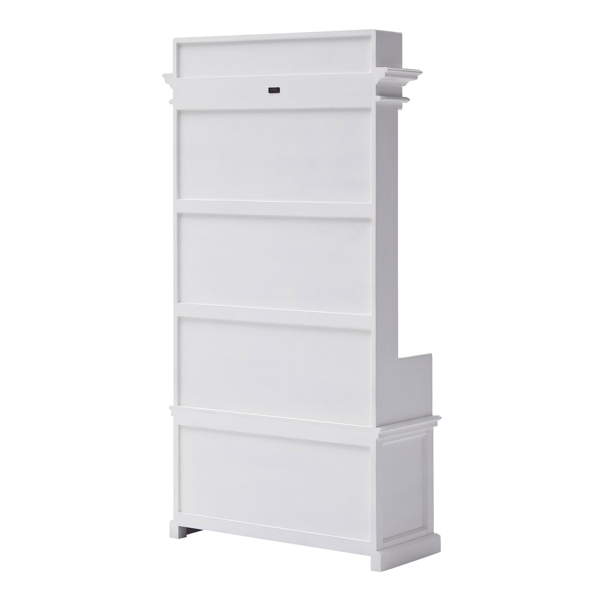 NovaSolo Halifax Entryway Coat Rack & Bench Unit Hall Tree, Classic White – view 5
