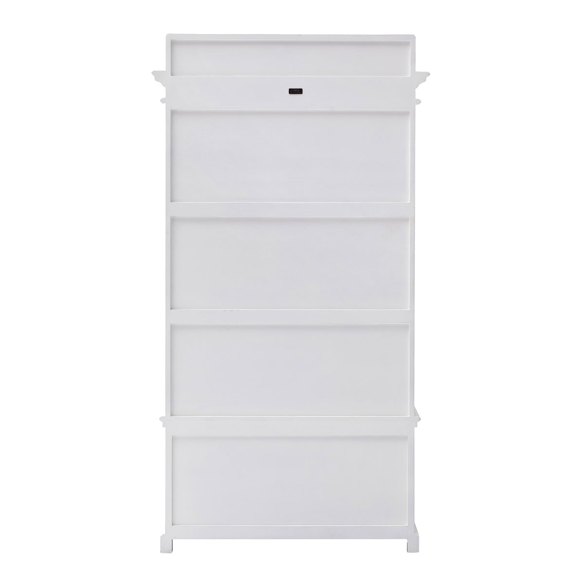 NovaSolo Halifax Entryway Coat Rack & Bench Unit Hall Tree, Classic White – view 6