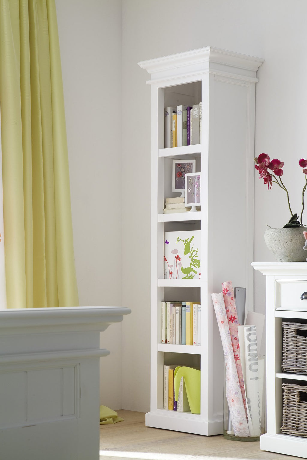 NovaSolo Halifax Bookshelf Bookcase, Classic White – view 7