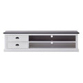 NovaSolo Halifax Contrast Large ETU TV Stand, Classic White & Black