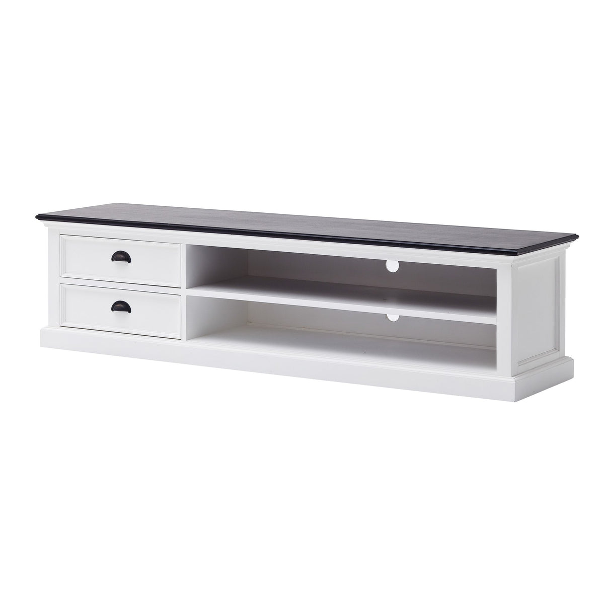 NovaSolo Halifax Contrast Large ETU TV Stand, Classic White & Black – view 2