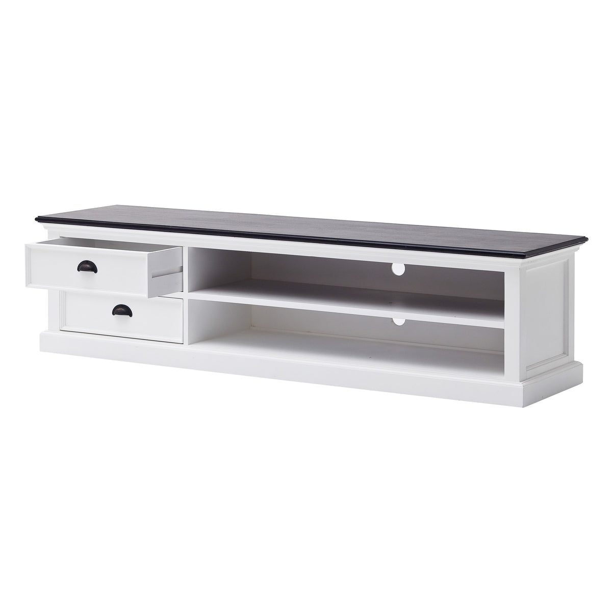 NovaSolo Halifax Contrast Large ETU TV Stand, Classic White & Black – view 3