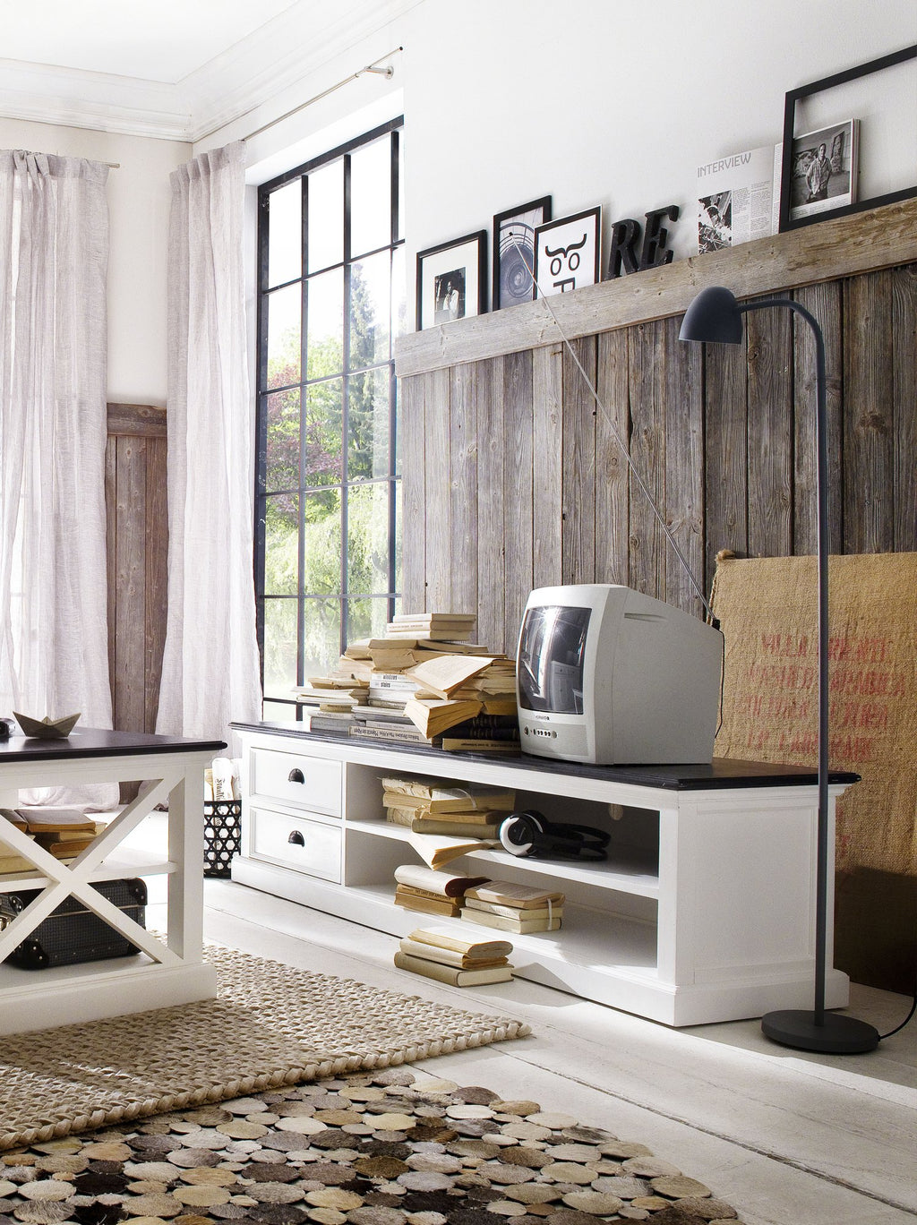 NovaSolo Halifax Contrast Large ETU TV Stand, Classic White & Black – view 7