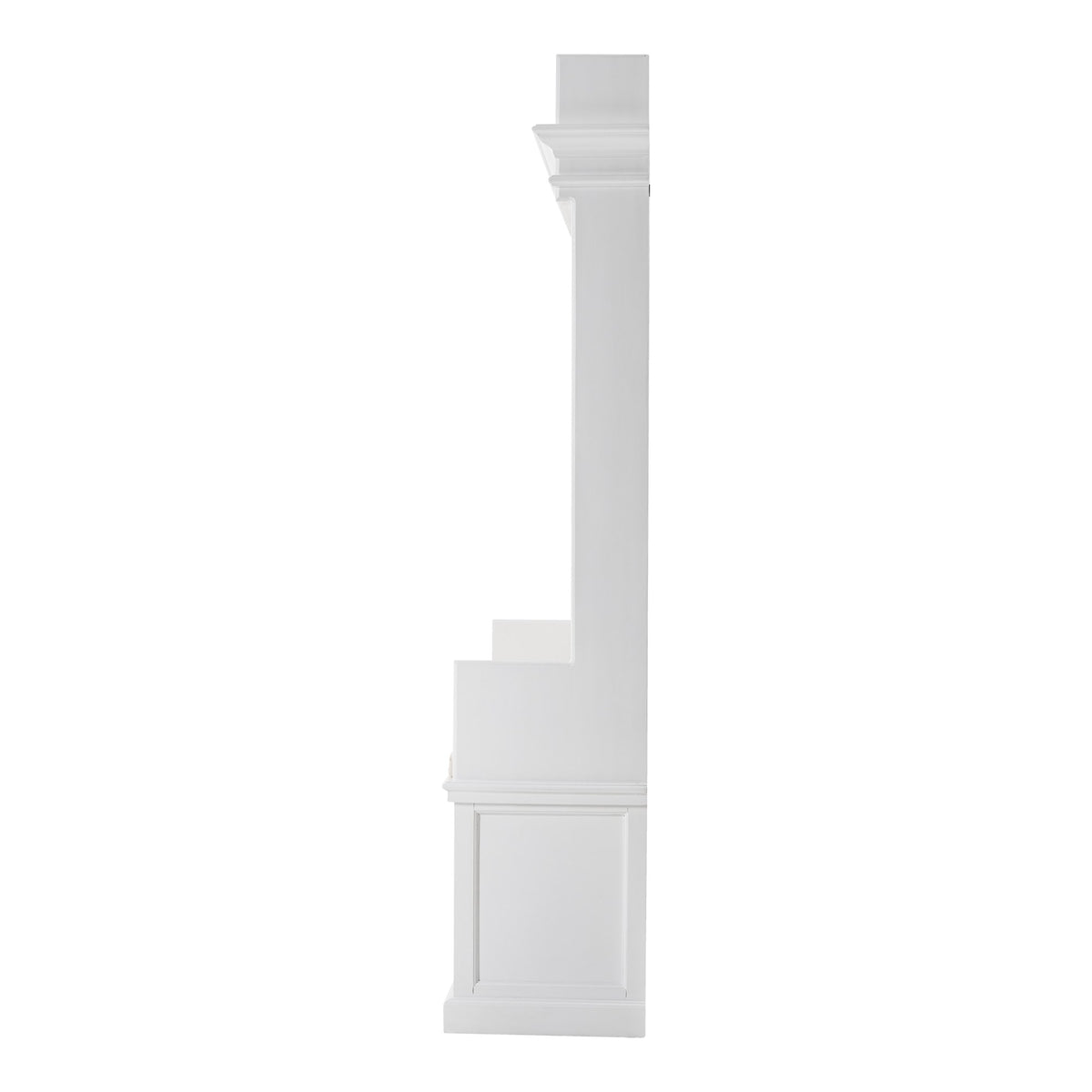 NovaSolo Halifax Entryway Coat Rack & Bench Unit Hall Tree, Classic White – view 3