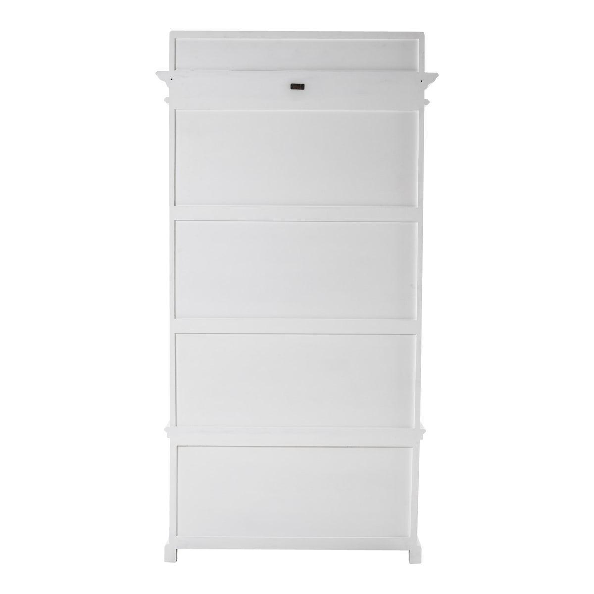 NovaSolo Halifax Entryway Coat Rack & Bench Unit Hall Tree, Classic White – view 4