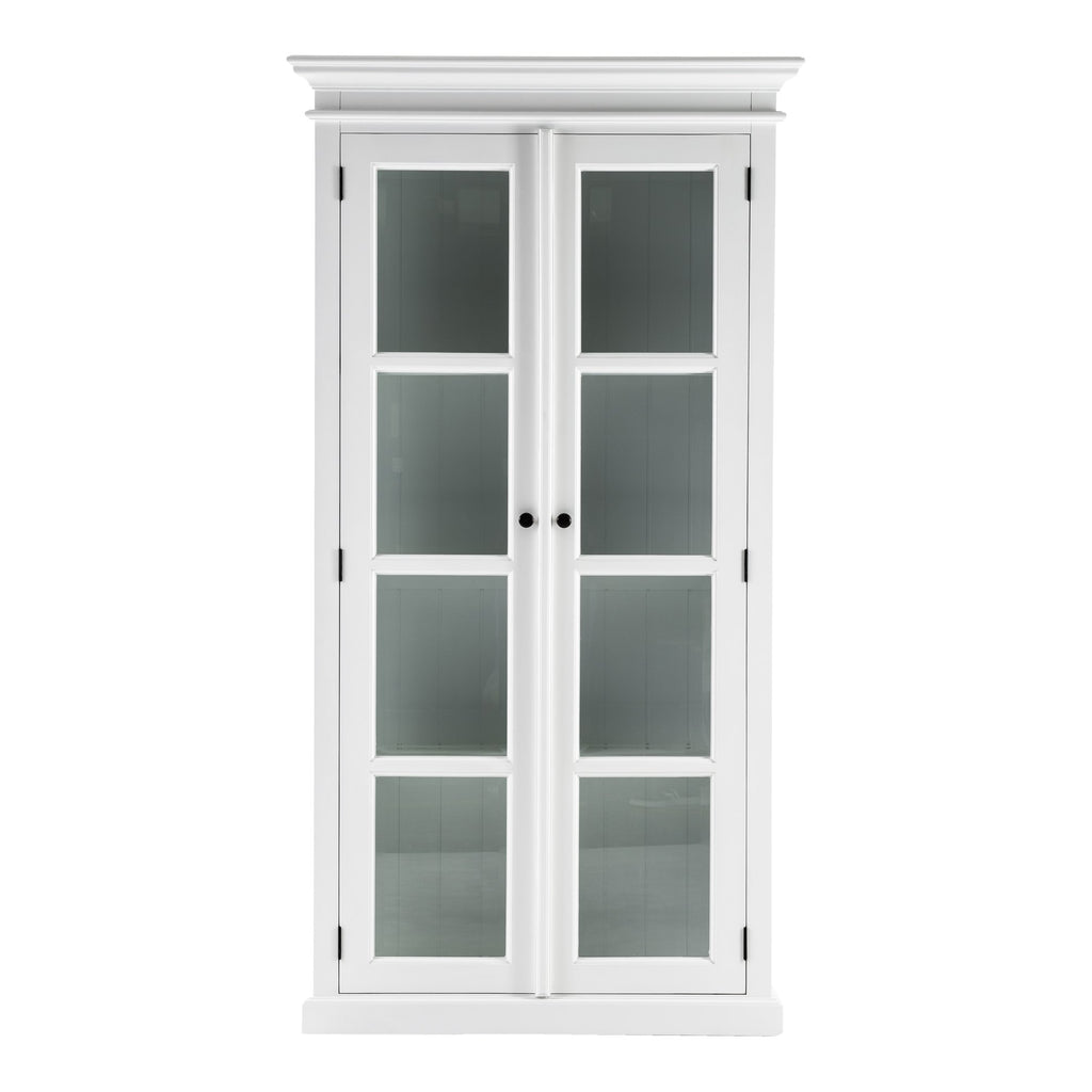 NovaSolo Halifax Double Vitrine Display Cabinet, Classic White