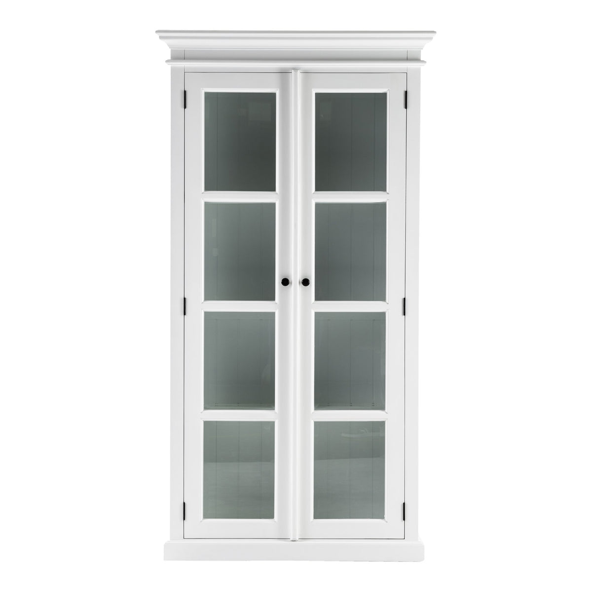 NovaSolo Halifax Double Vitrine Display Cabinet, Classic White