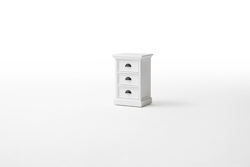 NovaSolo Halifax Bedside Drawer Unit Side Table, Classic White – view 10