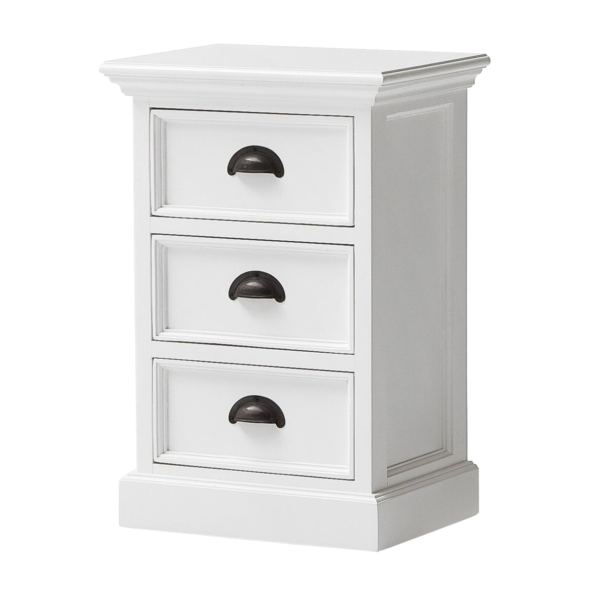 NovaSolo Halifax Bedside Drawer Unit Side Table, Classic White – view 2